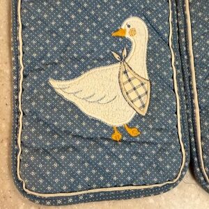 Blue Quilted Goose Pot Holder